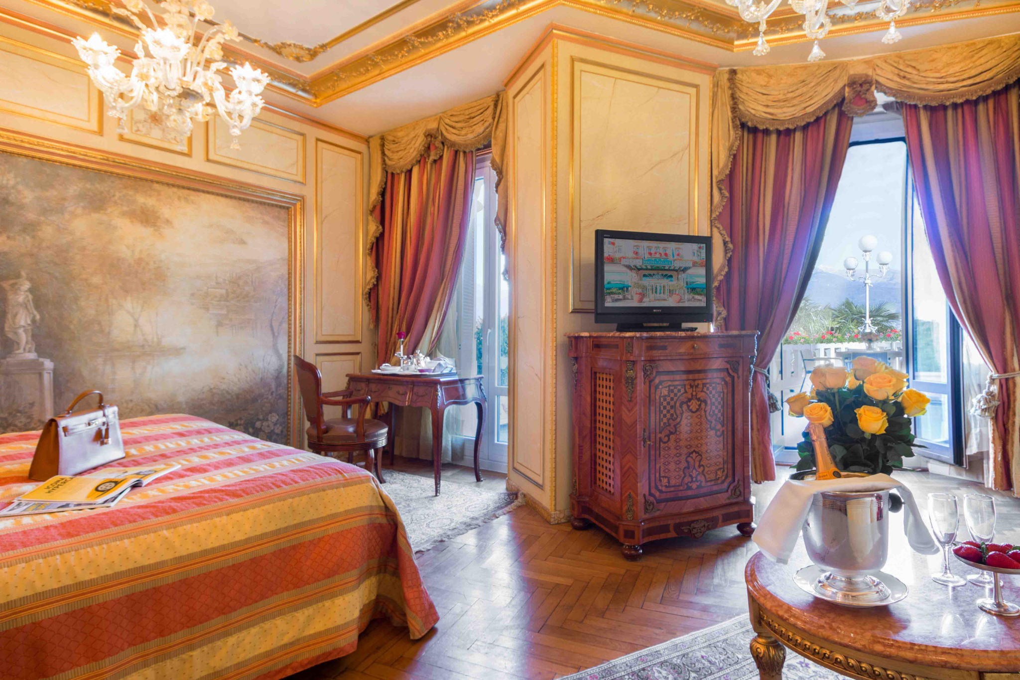 Classic guest room at Regina Palace Hotel in Stresa